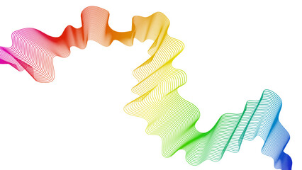 Abstract backdrop with wave gradient lines