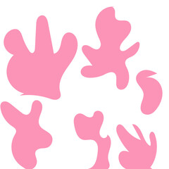 Abstract Shapes Modern Background Pastel Pink