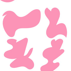 Abstract Shapes Modern Background Pastel Pink