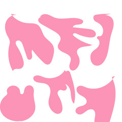 Abstract Shapes Modern Background Pastel Pink