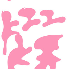 Fototapeta na wymiar Abstract Shapes Modern Background Pastel Pink