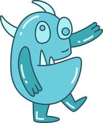 doodle monster character illustration