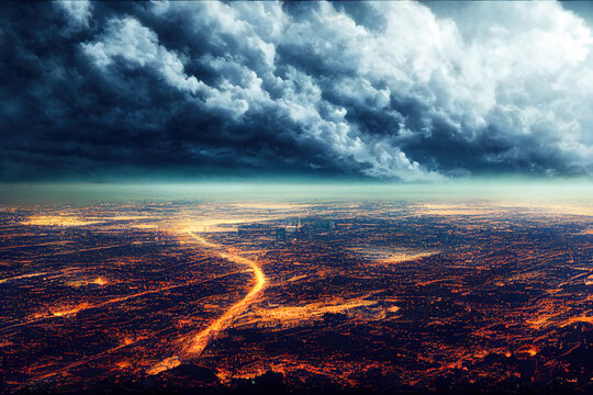  Aerial overview of Berlin Germany on a cloudy day , style U1 1