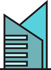 city building icon illustration