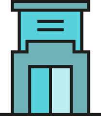 city building icon illustration