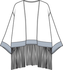 women caftan, rob, tassel details