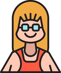 woman character avatar illustration
