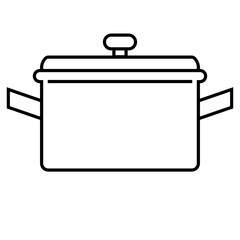 Black outline kitchen utensil, PNG with transparent background.