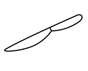 Black outline kitchen utensil, PNG with transparent background.