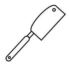 Black outline kitchen utensil, PNG with transparent background.