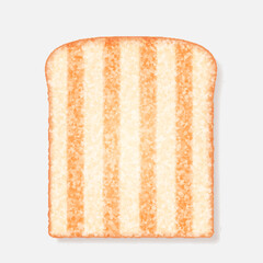 Toast bread realistic. Tasty crunching bread after toasting in toaster. Delicious warm toast