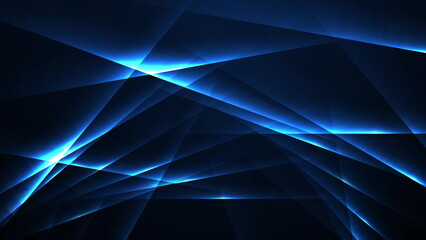 Glowing blue laser lines abstract hi-tech background