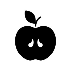 Apple isolated vector glyph icon. Fruit sign