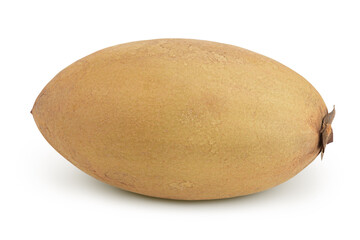 Sapodilla isolated on white background with full depth of field