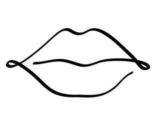 Lips icon, PNG with transparent background