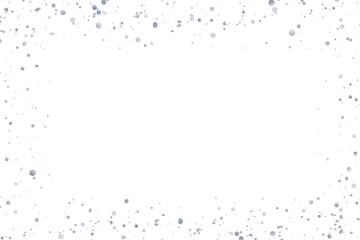 Border frame silver glitter confetti on white background. Vector