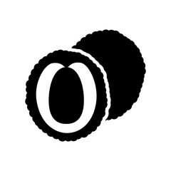 Lychee tropical fruit isolated vector icon