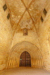 Santo Domingo de la Calzada, Spain. 09.05.22. Gothic entrance to Salvador Cathedral