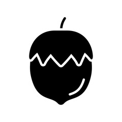 Hazelnut isolated design vector icon. Fruit sign