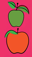 Beautiful vector seamless pattern with apples.