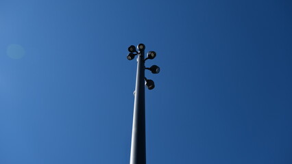 Street lamp. Black street lamp post.