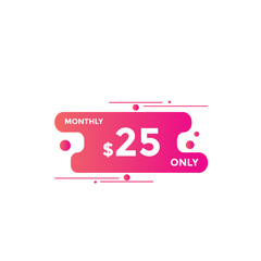 25 dollar price tag. Price $25 USD dollar only Sticker sale promotion Design. shop now button for Business or shopping promotion
