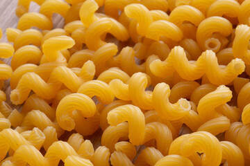 group of short durum wheat pasta