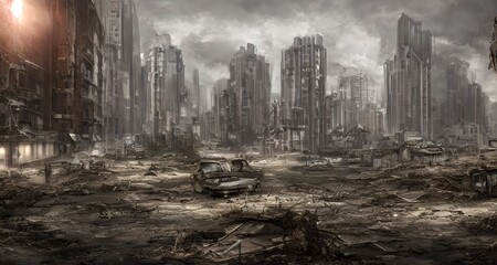 After the third world war, aftermath, inspiration, concept art - obrazy, fototapety, plakaty
