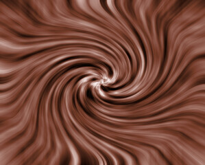 Amazing brown and white waves with black background. Chocolate color.