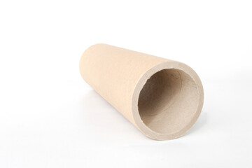 cylindrical tube, on an isolated white background