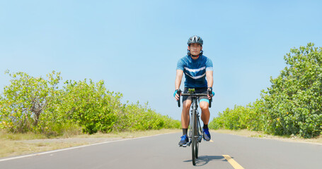 man ride a bike