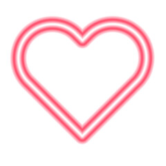 Neon frame, vibrant colored glowing neon frame with transparent background