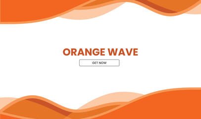 minimalist orange abstract background with wave, dynamic, flayer, poster