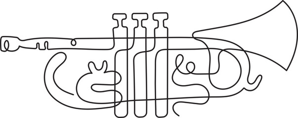 trampet musical instrument music minimal outline art