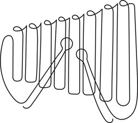 xylophone musical instrument music minimal outline art