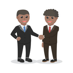 businessman african cooperation design character on white background