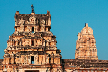 View of the Virupaksha temple complex. Hampi. India