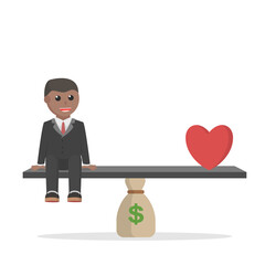 businessman african healthy life balance design character on white background