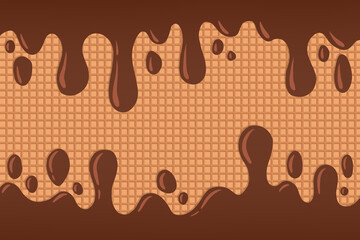 Background Waffle with Chocolate 

