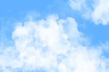 White Cloud Texture with Blue sky Background
