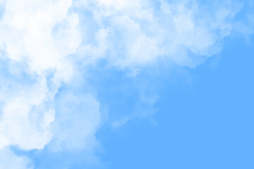White Cloud Texture with Blue sky Background
