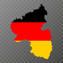 Fototapeta premium Rhineland Palatinate state map. Vector illustration.