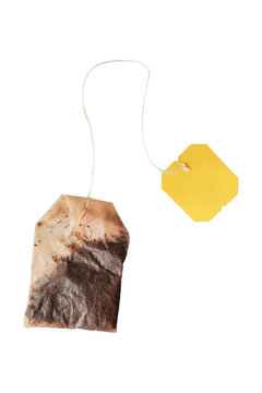 Used wet teabag  isolated on transparency photo png file 