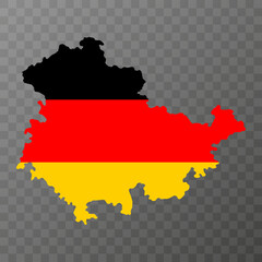Obraz premium Thuringia state map. Vector illustration.