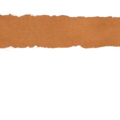 white paper torn on kraft paper
