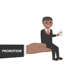 businessman african promotion entrepreneur design character on white background