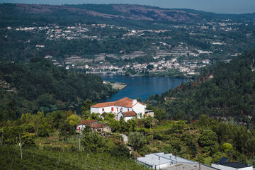 Fototapeta na wymiar Village in the hills of the Douro Valley, Porto, Portugal.