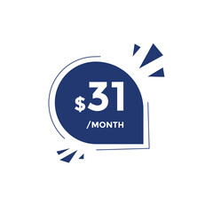 31 dollar price tag. 31$ dollar USD price symbol. price 31 Dollar sale banner in USD. Business or shopping promotion marketing concept
