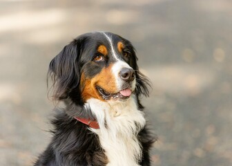 bernese mountain dog portrait