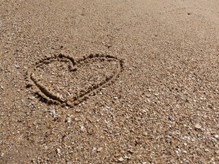heart on sand